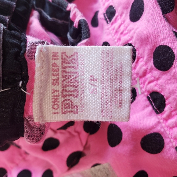 VSPink Pajamas "UNWRAP ME" Pink&Black Polka Dots - Picture 4 of 8